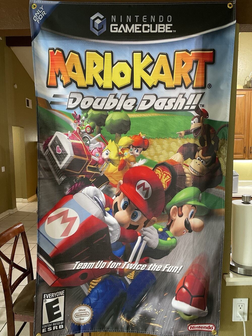 Mario Kart Double Dash 5ft Flag Nintendo Gamecube 2003 Banner Poster